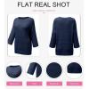 imageSHEWIN Sweaters for Women Causal 34 Length Sleeve Womens Top Oversized Tunic Sweater Spring TopsNavy Blue