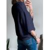 imageSHEWIN Sweaters for Women Causal 34 Length Sleeve Womens Top Oversized Tunic Sweater Spring TopsNavy Blue