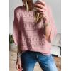 imageSHEWIN Sweaters for Women Causal 34 Length Sleeve Womens Top Oversized Tunic Sweater Spring TopsPink