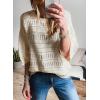 imageSHEWIN Sweaters for Women Causal 34 Length Sleeve Womens Top Oversized Tunic Sweater Spring TopsWhite