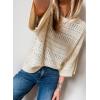 imageSHEWIN Sweaters for Women Causal 34 Length Sleeve Womens Top Oversized Tunic Sweater Spring TopsWhite