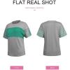 imageSHEWIN Womens Casual Short Sleeve Shirts Loose Crewneck Color Block Tshirts TopsB Light Grey