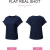 imageSHEWIN Womens Summer Tops Crewneck Short Sleeve T Shirts Casual Textured Work Shirt Loose BlousesNavy Blue
