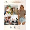 imageSHEWIN Womens Waffle Knit Tops Casual Crew Neck Hollow Out Raglan Short Sleeve Summer TShirts BlousesA Light French Beige