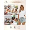 imageSHEWIN Womens Waffle Knit Tops Casual Crew Neck Hollow Out Raglan Short Sleeve Summer TShirts BlousesA White