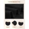 imageSHEWIN Womens Waffle Knit Tops Casual Crew Neck Hollow Out Raglan Short Sleeve Summer TShirts BlousesB Black