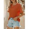 imageSHEWIN Womens Waffle Knit Tops Casual Crew Neck Hollow Out Raglan Short Sleeve Summer TShirts BlousesB Gold Flame