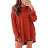 imageSHEWIN Long Sleeve Shirts For Women Crewneck Fall Shirts for Women Waffle Knit Tunic Tops9 Orange