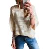 imageSHEWIN Sweaters for Women Causal 34 Length Sleeve Womens Top Oversized Tunic Sweater Spring TopsWhite