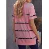 imageBiucly Womens Short Sleeve Crewneck Shirts Loose Casual Tee TShirtA Pink