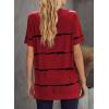imageBiucly Womens Short Sleeve Crewneck Shirts Loose Casual Tee TShirtA Red