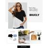 imageBiucly Womens Short Sleeve Crewneck Shirts Loose Casual Tee TShirtA1 Black