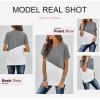 imageBiucly Womens Short Sleeve Crewneck Shirts Loose Casual Tee TShirtA1 Grey