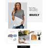 imageBiucly Womens Short Sleeve Crewneck Shirts Loose Casual Tee TShirtA1 Grey