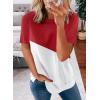 imageBiucly Womens Short Sleeve Crewneck Shirts Loose Casual Tee TShirtA1 Red