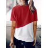 imageBiucly Womens Short Sleeve Crewneck Shirts Loose Casual Tee TShirtA1 Red