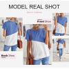 imageBiucly Womens Short Sleeve Crewneck Shirts Loose Casual Tee TShirtA1 Sky Blue
