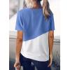 imageBiucly Womens Short Sleeve Crewneck Shirts Loose Casual Tee TShirtA1 Sky Blue