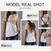 imageBiucly Womens Short Sleeve Crewneck Shirts Loose Casual Tee TShirtApricotWhite