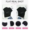 imageBiucly Womens Short Sleeve Crewneck Shirts Loose Casual Tee TShirtB Black