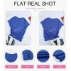 imageBiucly Womens Short Sleeve Crewneck Shirts Loose Casual Tee TShirtB Blue