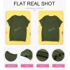 imageBiucly Womens Short Sleeve Crewneck Shirts Loose Casual Tee TShirtB Green