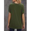 imageBiucly Womens Short Sleeve Crewneck Shirts Loose Casual Tee TShirtB Green
