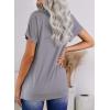 imageBiucly Womens Short Sleeve Crewneck Shirts Loose Casual Tee TShirtB Grey