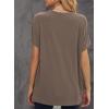 imageBiucly Womens Short Sleeve Crewneck Shirts Loose Casual Tee TShirtB Khaki