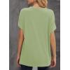 imageBiucly Womens Short Sleeve Crewneck Shirts Loose Casual Tee TShirtB Mint Green