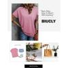 imageBiucly Womens Short Sleeve Crewneck Shirts Loose Casual Tee TShirtB Pink