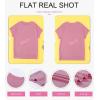imageBiucly Womens Short Sleeve Crewneck Shirts Loose Casual Tee TShirtB Pink
