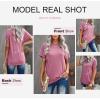 imageBiucly Womens Short Sleeve Crewneck Shirts Loose Casual Tee TShirtB Pink
