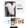 imageBiucly Womens Short Sleeve Crewneck Shirts Loose Casual Tee TShirtB White