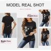 imageBiucly Womens Short Sleeve Crewneck Shirts Loose Casual Tee TShirtC Black