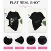 imageBiucly Womens Short Sleeve Crewneck Shirts Loose Casual Tee TShirtC Black