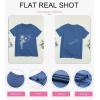 imageBiucly Womens Short Sleeve Crewneck Shirts Loose Casual Tee TShirtC Blue