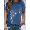imageBiucly Womens Short Sleeve Crewneck Shirts Loose Casual Tee TShirtC Blue
