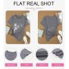 imageBiucly Womens Short Sleeve Crewneck Shirts Loose Casual Tee TShirtC Grey