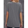 imageBiucly Womens Short Sleeve Crewneck Shirts Loose Casual Tee TShirtC Grey