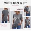 imageBiucly Womens Short Sleeve Crewneck Shirts Loose Casual Tee TShirtC Grey