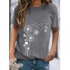 imageBiucly Womens Short Sleeve Crewneck Shirts Loose Casual Tee TShirtC Grey