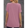 imageBiucly Womens Short Sleeve Crewneck Shirts Loose Casual Tee TShirtC Pink