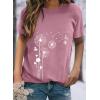 imageBiucly Womens Short Sleeve Crewneck Shirts Loose Casual Tee TShirtC Pink