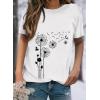 imageBiucly Womens Short Sleeve Crewneck Shirts Loose Casual Tee TShirtC White