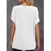 imageBiucly Womens Short Sleeve Crewneck Shirts Loose Casual Tee TShirtC White