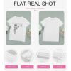 imageBiucly Womens Short Sleeve Crewneck Shirts Loose Casual Tee TShirtC White