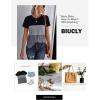 imageBiucly Womens Short Sleeve Crewneck Shirts Loose Casual Tee TShirtI Black