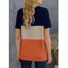 imageBiucly Womens Short Sleeve Crewneck Shirts Loose Casual Tee TShirtI Orange