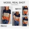imageBiucly Womens Short Sleeve Crewneck Shirts Loose Casual Tee TShirtI Orange